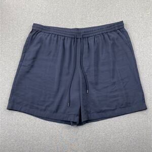 Nordstrom Drawstring Waist Shorts Womens 2X Navy Blue Pull On 6" Stretch Waist